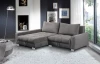 Rohová sedací souprava Kevin, popelavá šedá látka, levý roh