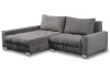 Rohová sedací souprava Kevin, popelavá šedá látka, levý roh