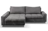 Rohová sedací souprava Kevin, popelavá šedá látka, levý roh