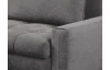 Rohová sedací souprava Kevin, popelavá šedá látka, levý roh