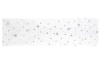 Vánoční běhoun na stůl Stříbrné vločky, bílý, 150x40 cm