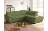 Rohová sedací souprava Speedway, olivově zelená látka, pravý roh