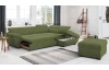 Rohová sedací souprava Speedway, olivově zelená látka, pravý roh
