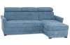 Rohová sedací souprava Harris, světle modrá látka, pravý roh