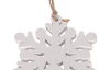 Vánoční ozdoby (8 ks) Vločka, bílé dřevo