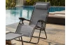 Polohovatelné zahradní křeslo Hannover, světle šedé