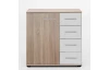 Komoda se zásuvkami Franziska, dub sonoma/bílá