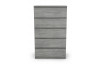 Vysoká komoda s 5 zásuvkami Carlos, šedý beton, 75 cm