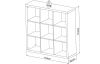 Regál Milano, 3x3 přihrádky, bílý lesk