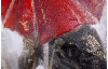 Ručně malovaný obraz Pár pod deštníkem 80x80 cm, 3D strutkura