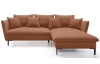 Rohová sedací souprava Gloss, cihlová látka, pravý roh