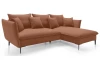 Rohová sedací souprava Gloss, cihlová látka, pravý roh