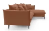 Rohová sedací souprava Gloss, cihlová látka, pravý roh