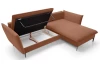 Rohová sedací souprava Gloss, cihlová látka, pravý roh