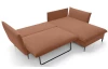 Rohová sedací souprava Gloss, cihlová látka, pravý roh