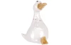 Velikonoční dekorace Soška sedící husa 9 cm, bílá