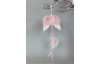 Vánoční dekorace/ozdoba Andělská křídla z peří 30 cm, růžová