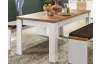 Rozkládací jídelní stůl Matera 160x90 cm, starý dub/bílá