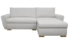 Rohová sedačka Helvetius, světle šedá látka