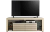 TV stolek Goal, béžová kašmír/dub riva, s osvětlením
