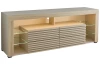 TV stolek Goal, béžová kašmír/dub riva, s osvětlením