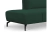 Rohová sedací souprava Bella, tmavě zelená látka, levý roh