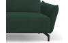 Rohová sedací souprava Bella, tmavě zelená látka, levý roh