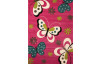 Dětský koberec Diamond Kids 120x170 cm, motiv motýlů, růžový