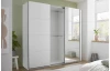 Šatní skříň se zrcadlem Carano, 215 cm, bílá