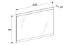 Zrcadlo na stěnu Lime 102x76 cm, dub evoke