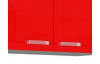 Horní kuchyňská skříňka Rose 80G-72, 80 cm, červený lesk