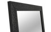 Nástěnné zrcadlo Glamour 40x40 cm, černá struktura