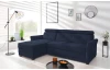 Rohová sedací souprava Harris, námořnická modrá látka, levý roh