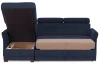 Rohová sedací souprava Harris, námořnická modrá látka, levý roh