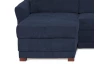 Rohová sedací souprava Harris, námořnická modrá látka, levý roh