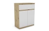 Skříňka se šuplíkem Carlos, dub artisan/bílá, 80 cm