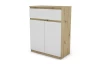 Skříňka se šuplíkem Carlos, dub artisan/bílá, 80 cm
