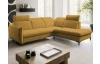 Rohová sedačka Glow, žlutá látka, pravý roh