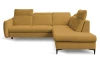 Rohová sedačka Glow, žlutá látka, pravý roh
