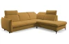 Rohová sedačka Glow, žlutá látka, pravý roh
