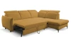 Rohová sedačka Glow, žlutá látka, pravý roh