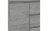 Široká komoda se 4 zásuvkami Carlos, šedý beton, 120 cm