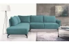 Rohová sedací souprava Bella, modro-zelená aqua látka, levý roh