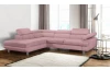 Rohová sedací souprava Lotos, růžová tkanina, levý roh
