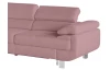 Rohová sedací souprava Lotos, růžová tkanina, levý roh