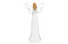 Dekorační soška Anděl se svítícími křídly, bílá, 19 cm