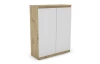 Skříňka Carlos, dub artisan/bílá, 80 cm