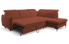 Rohová sedačka Glow, terakota látka, pravý roh