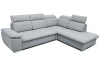 Rohová sedací souprava Aldon, světle šedá tkanina, pravý roh