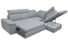 Rohová sedací souprava Aldon, světle šedá tkanina, pravý roh
